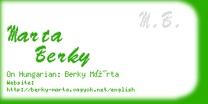 marta berky business card